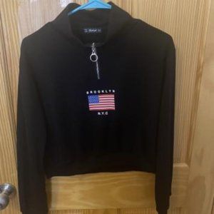 Black Crop Sweatshirt